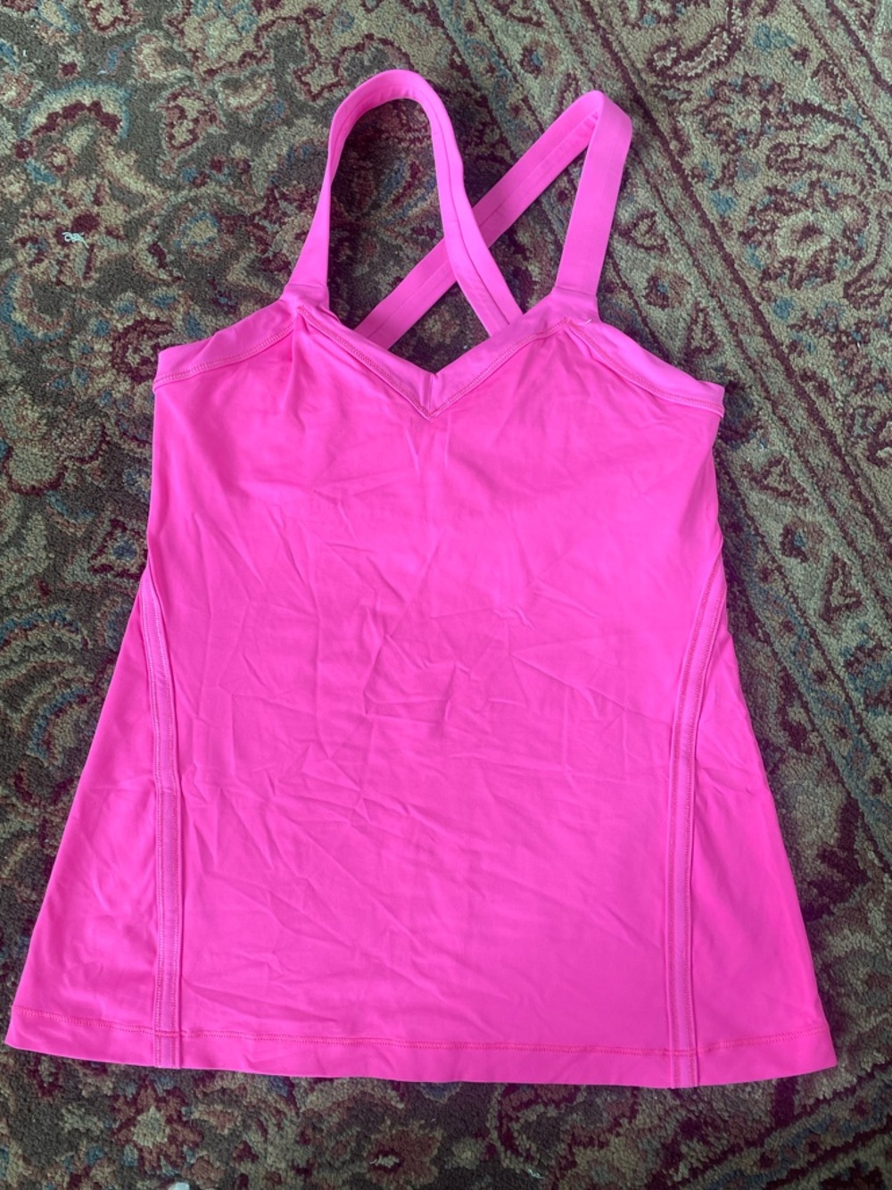 lululemon athletica Bright Pink Cross-Back Camisole